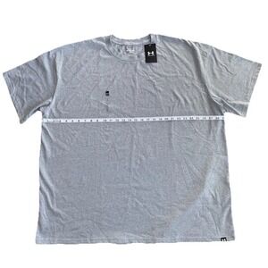 Under Armour T Shirt Men 3XL Gray Loose Fit Short Sleeve Cotton Blend